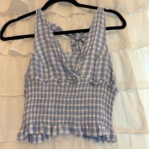 Japna blue and white tank